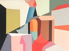 2024 Pittura acrilica astratta contemporanea di natura morta - Goes Up, Comes Down