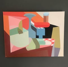 2024 Contemporary Abstract Still Life Acrylic Painting - Plateau