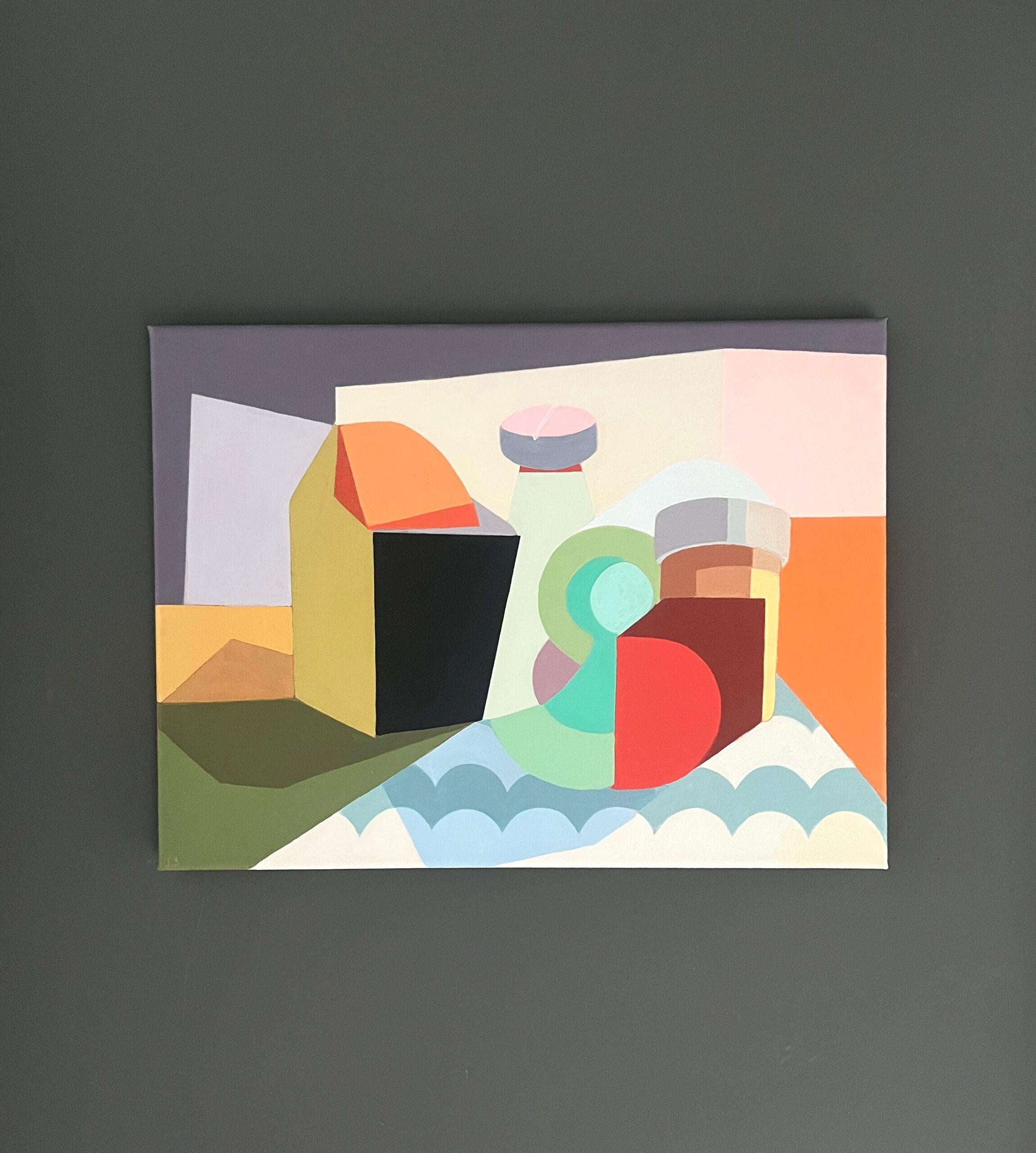 2024 Peinture acrylique abstraite contemporaine originale de nature morte - Demi-vie - Painting de Jenny Belton
