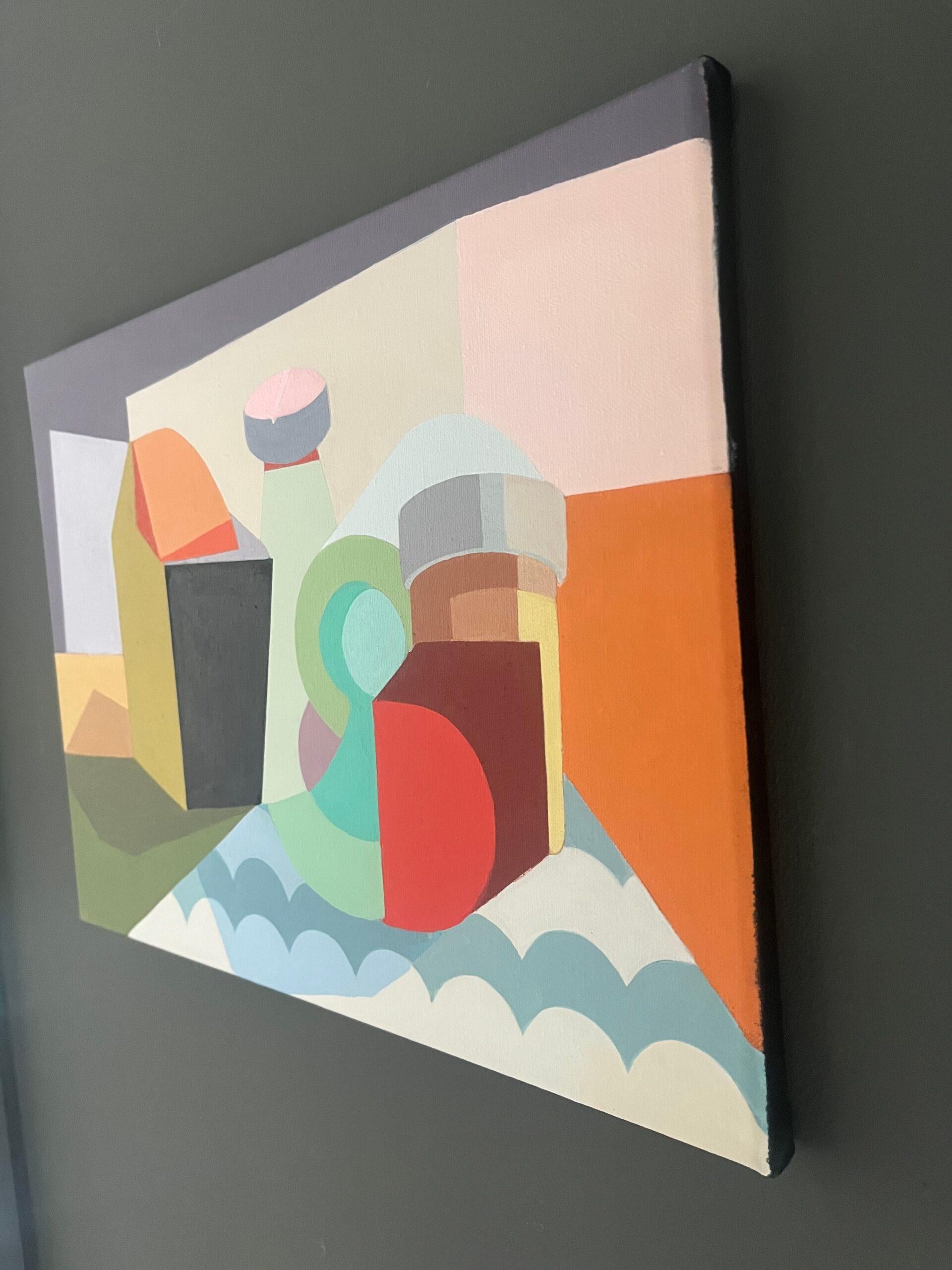2024 Peinture acrylique abstraite contemporaine originale de nature morte - Demi-vie - Moderne Painting par Jenny Belton
