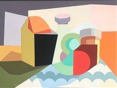 2024 Pittura acrilica astratta contemporanea di natura morta - Mezza vita