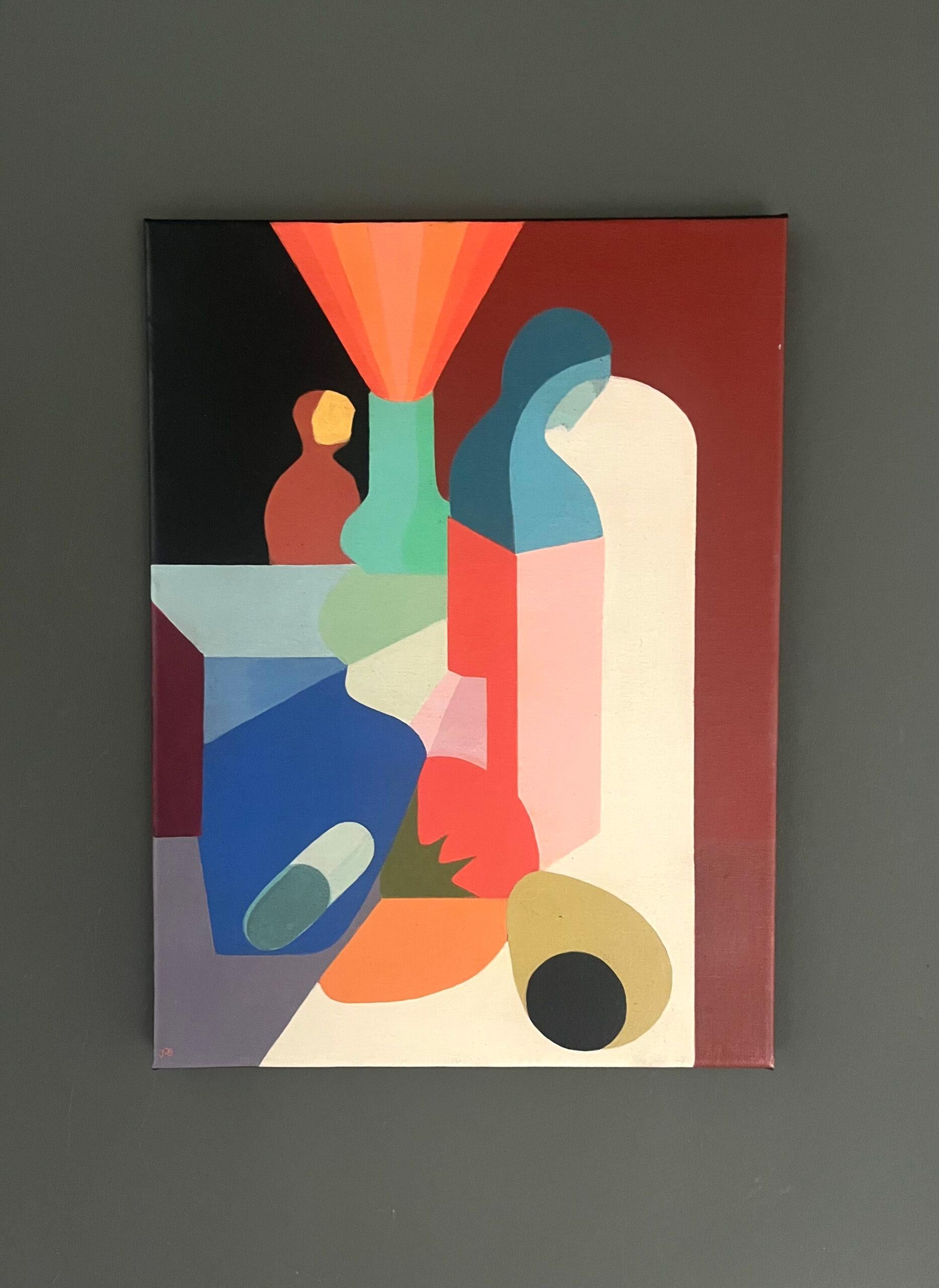 2024 Zeitgenössisches Original Abstraktes Stilleben Ölgemälde - Dual – Painting von Jenny Belton