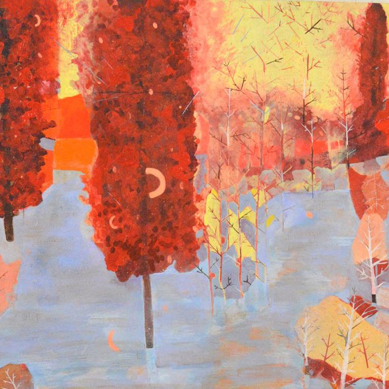 Autumnal Loop - Contemporary Mixed Media Art by Jenny Day