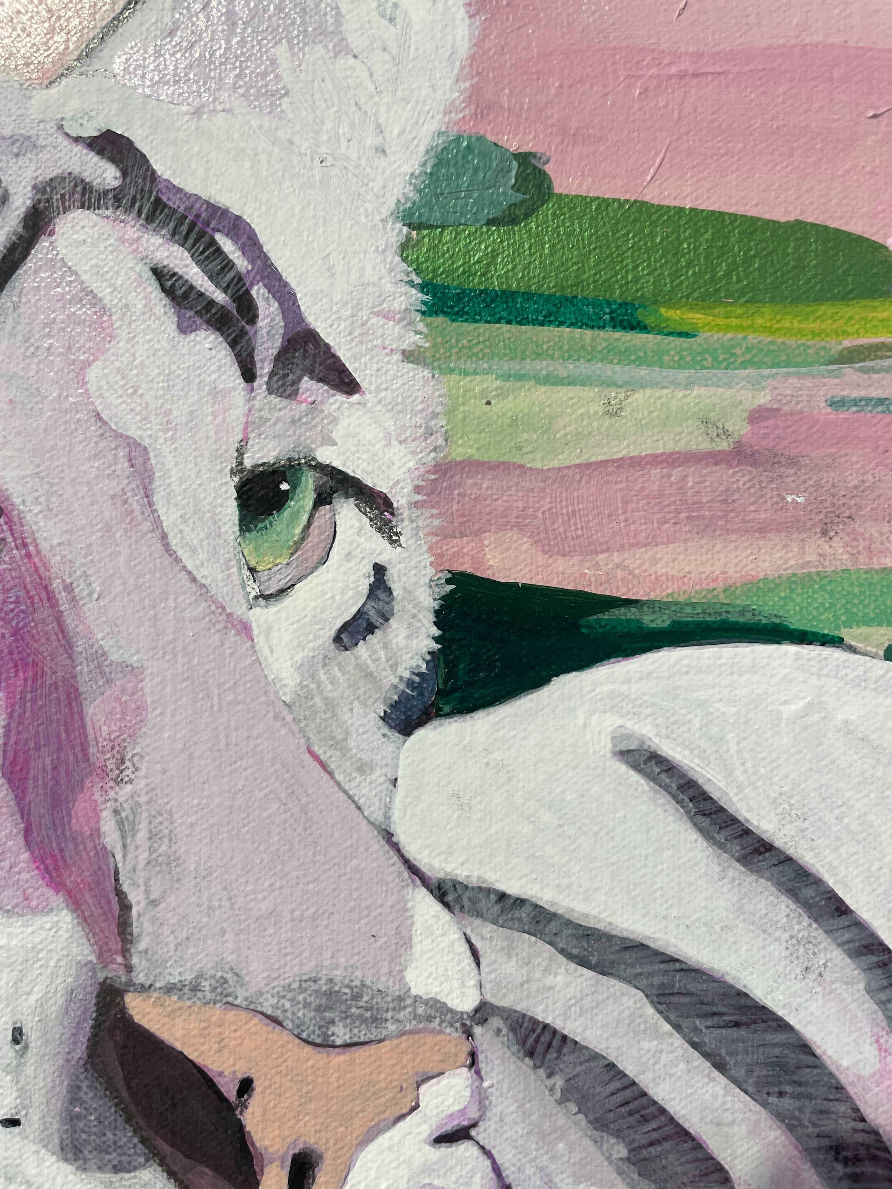 Forse la prossima volta - Animal Painting Grigio di Jenny Day
