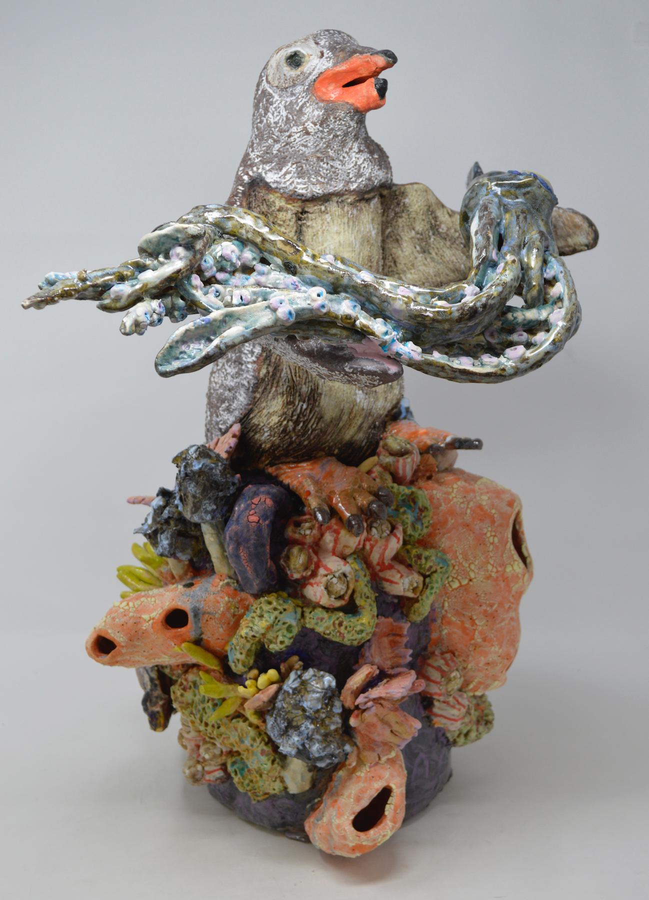 Jenny Day Figurative Sculpture - An offering
