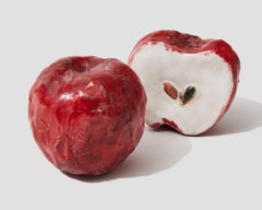 "Apple (Half Red)" -- Sculpture by Jenny Day