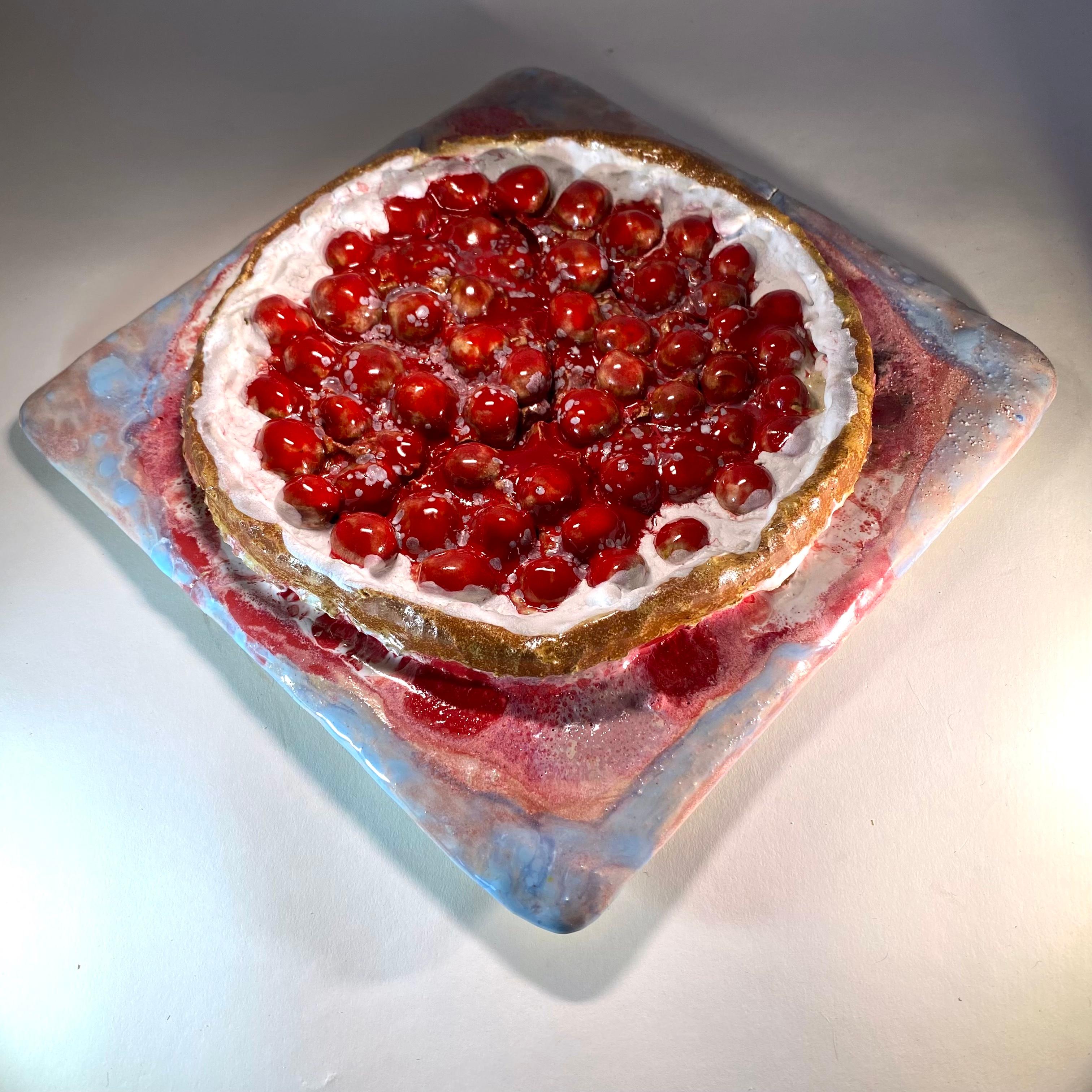Cherry Cream Pie - Contemporary Sculpture by Jenny Day