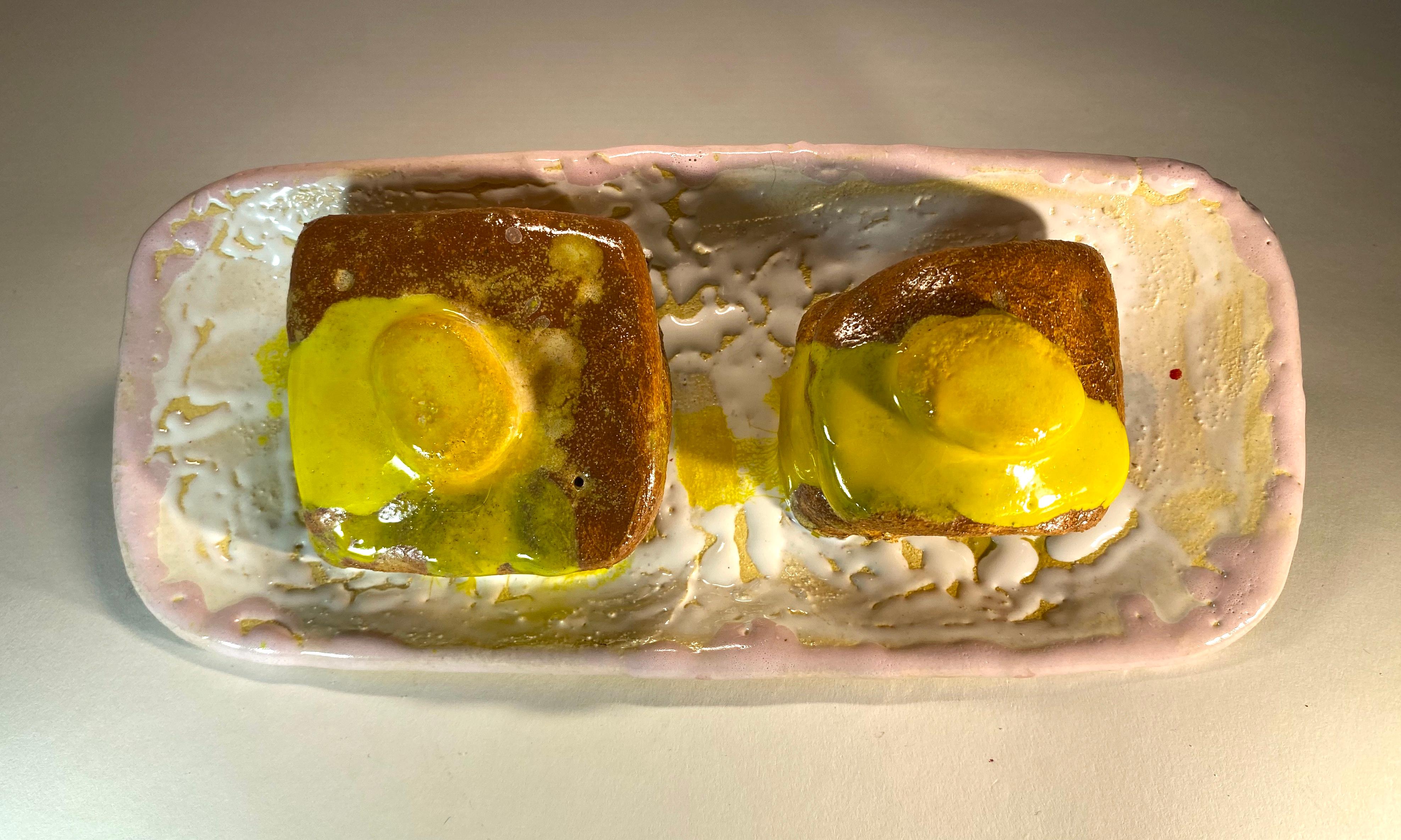 Jenny Day creates intricate sculptures of foods that stir memories of personal and community events. Whether a summer party, homemade dinner, or crawfish boil, these gatherings remind us of the significant occasions that have shaped our values