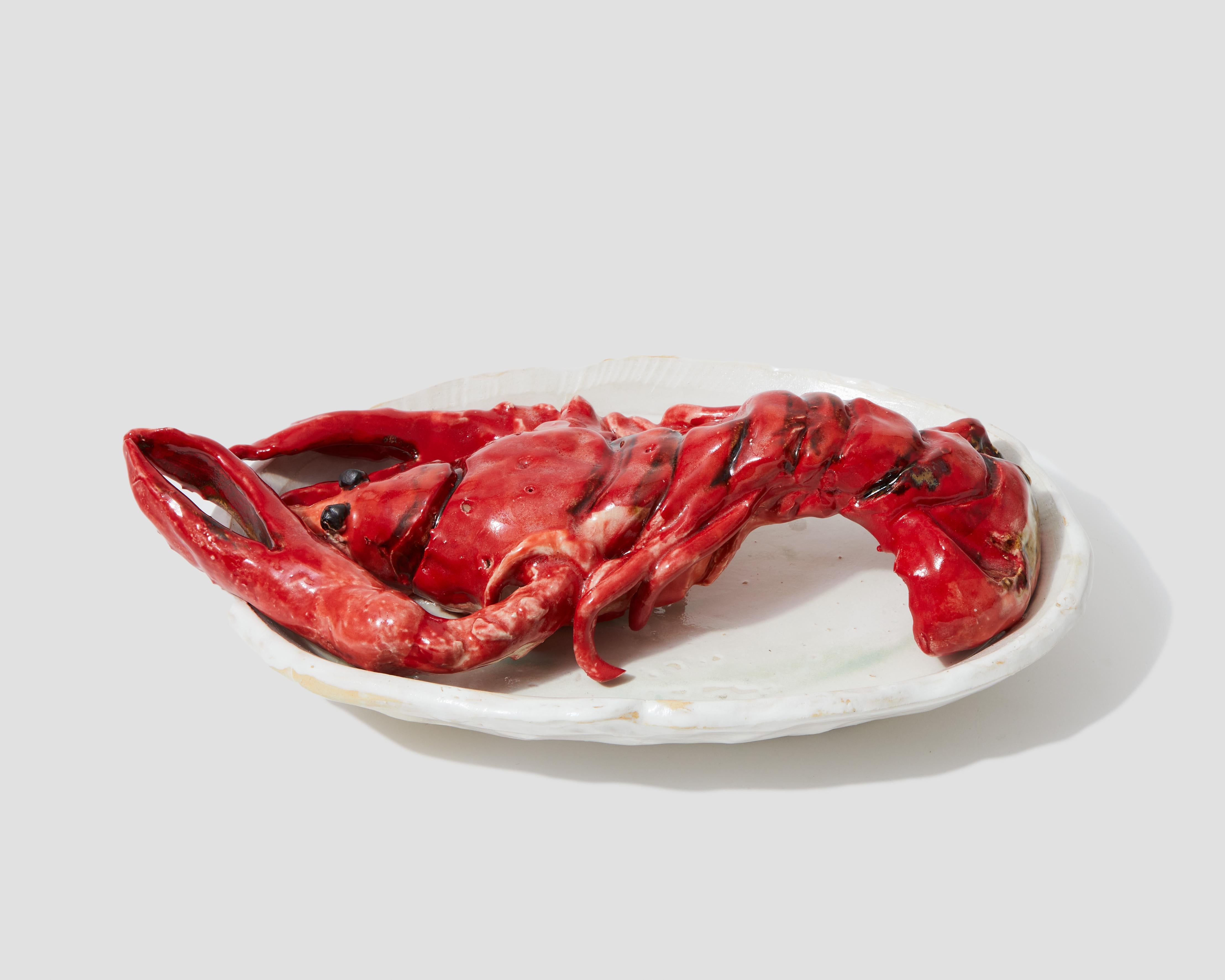 "Langosta en plato" -- Escultura de Jenny Day
