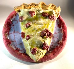 "Raspberry Custard Pie Plate" by Jenny Day