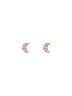 Celaeno Earrings, White Diamonds, 18 Karat Rose Gold