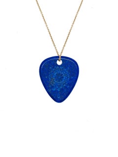 "Gratitude" Mandalic, Lapis Lazuli, 18 Karat Yellow Gold Chain