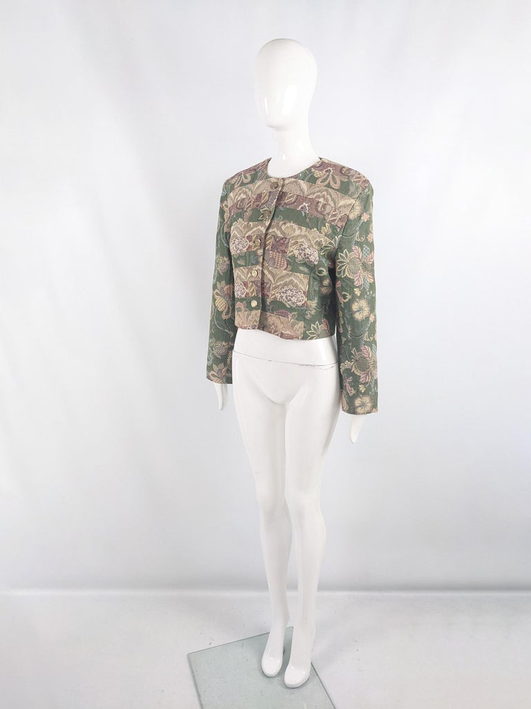 90s 90s Mixed Media Patchwork Jacket And Clutch Set By Bonnie Boynton