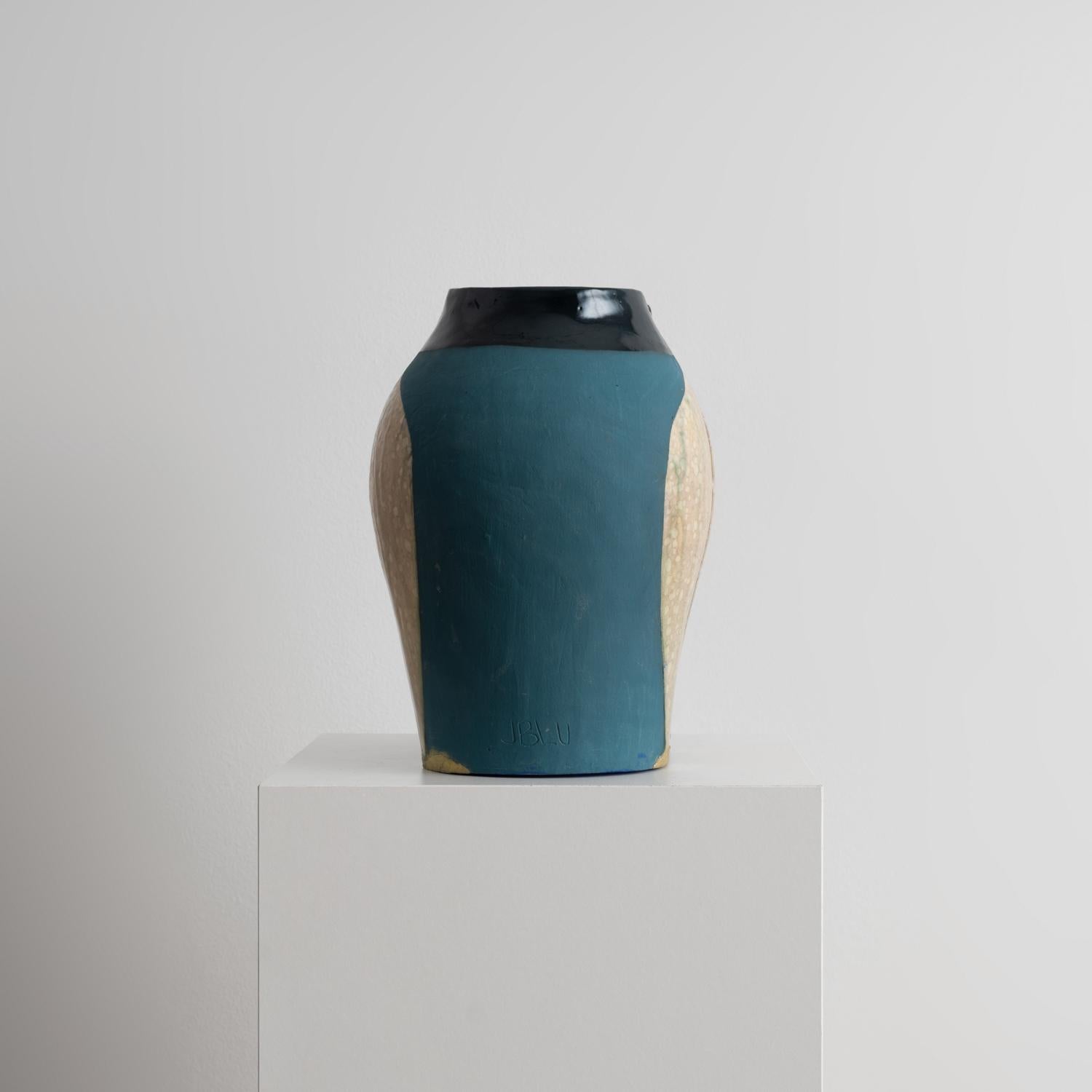 Vase en céramique émaillée et en grès Kintsugi de Jenny Hata Blumenfield en vente 3