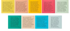 9 Saggi infiammatori 1979-1982 - Set di nove, stampa, testo Arte di Jenny Holzer