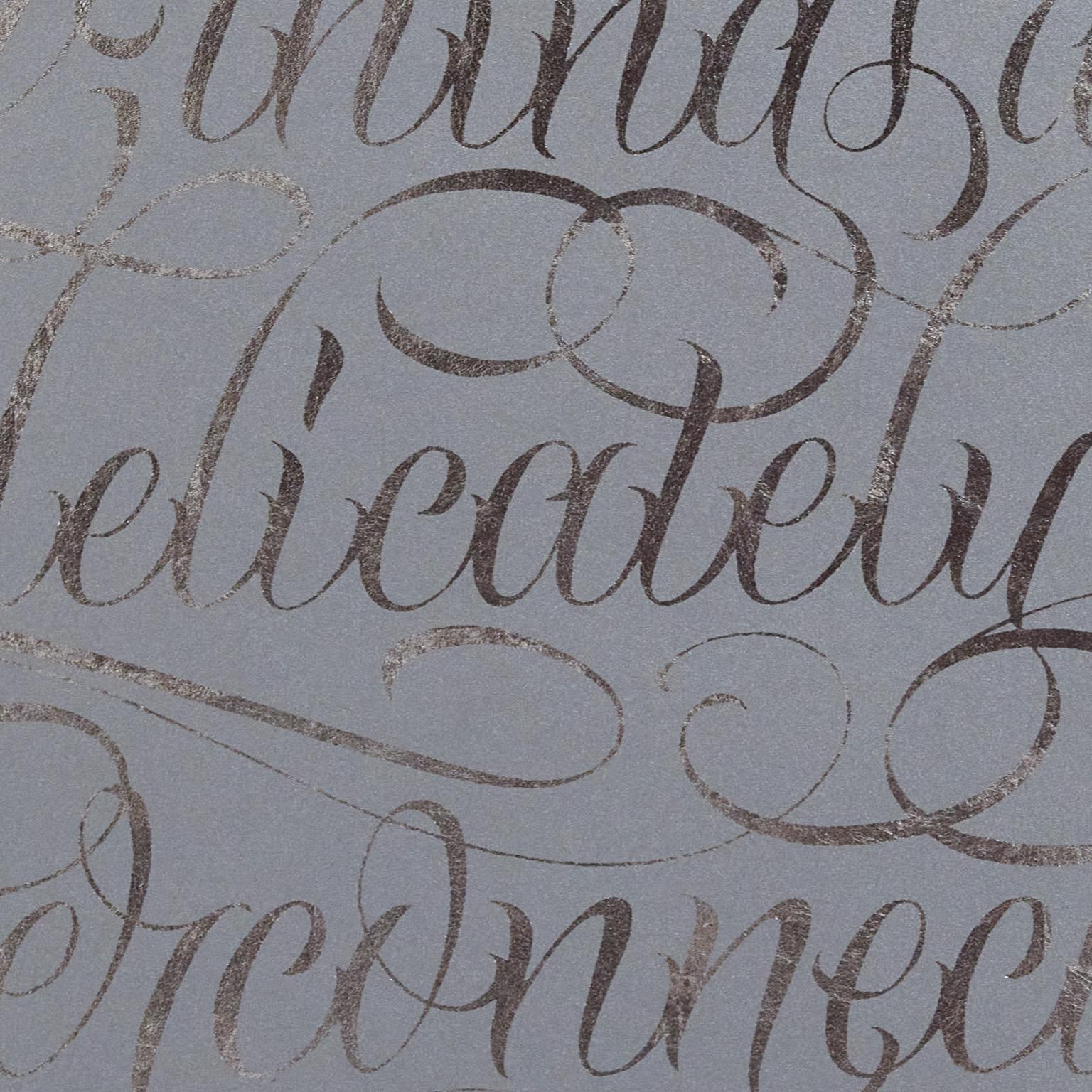 Delicately Interconnected - Gray Print by Jenny Holzer