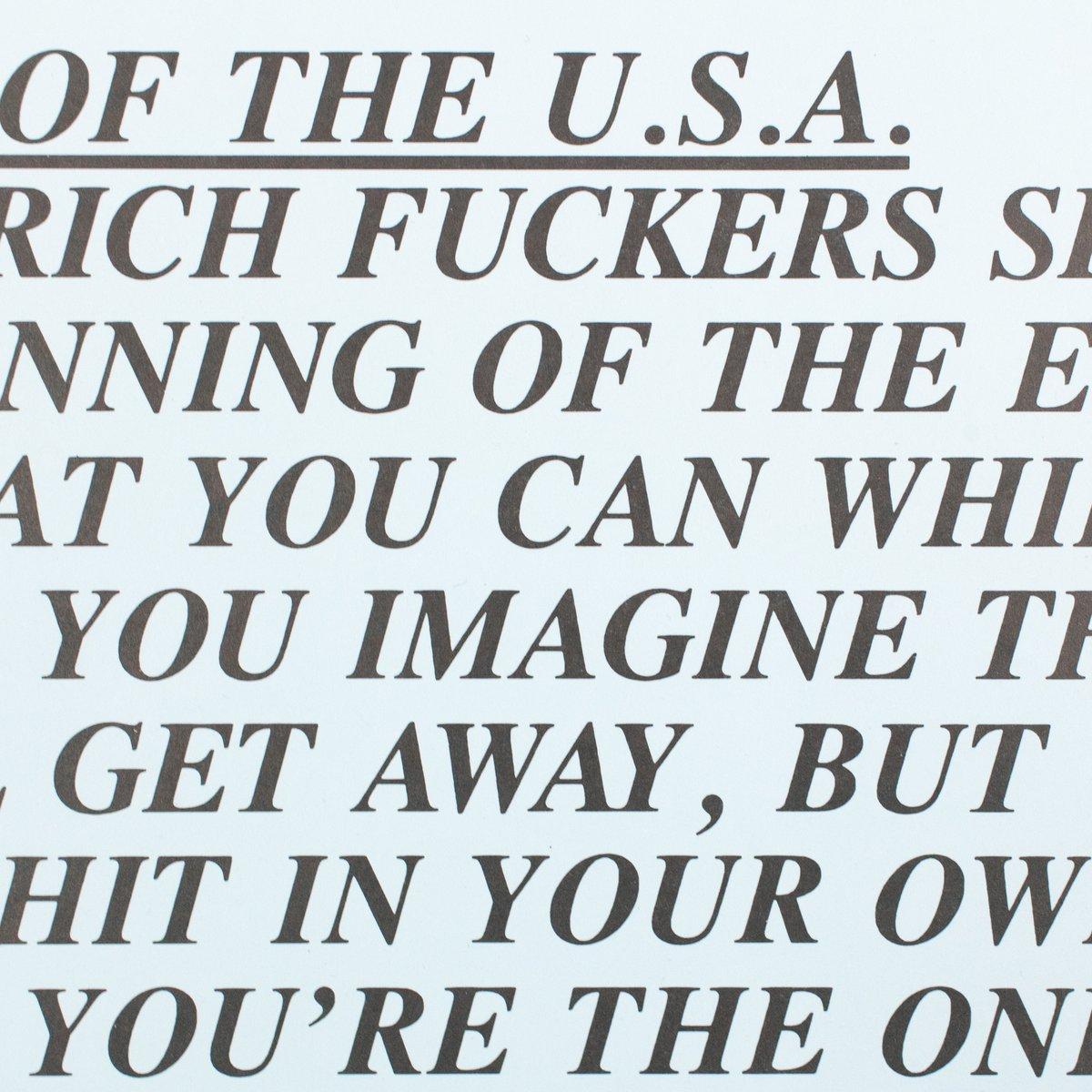 End of the USA - Conceptual Print by Jenny Holzer