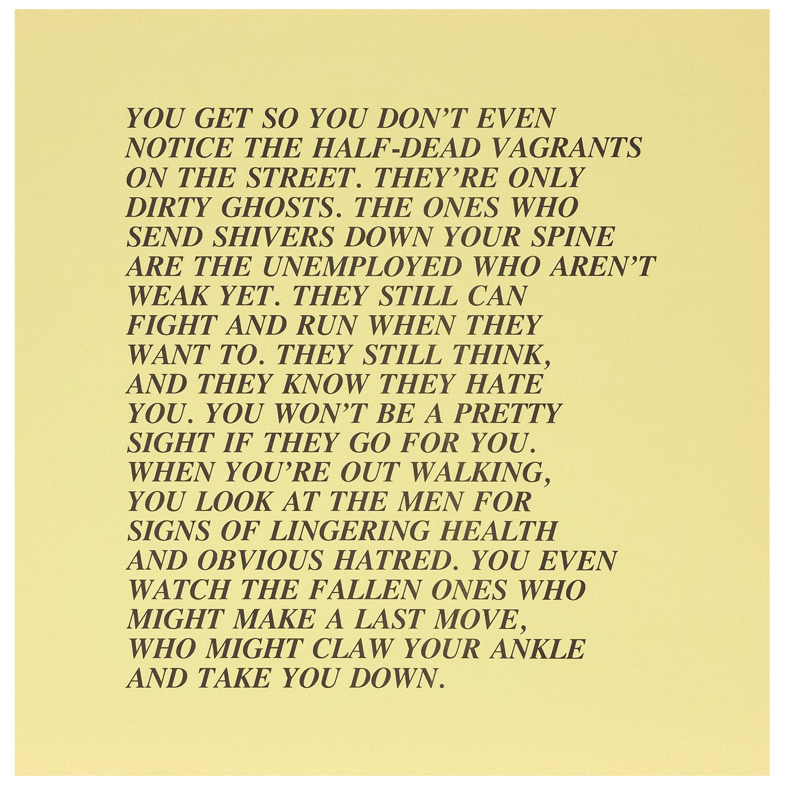 Half Dead, "Inflammatory Essay" (from Documenta 1982) - Print by Jenny Holzer