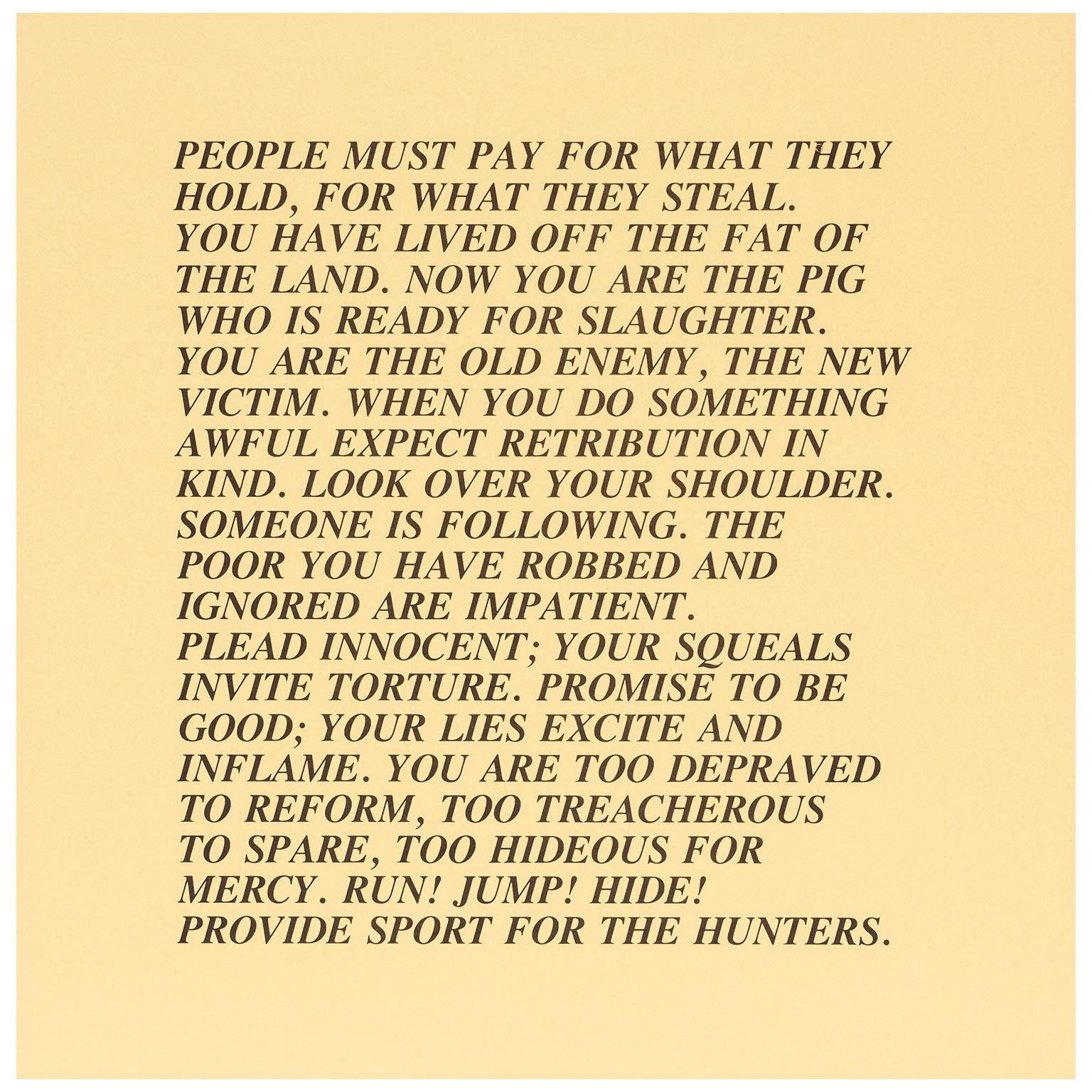 Inflammatory Essay (d'après Documenta 1982)   - Print de Jenny Holzer