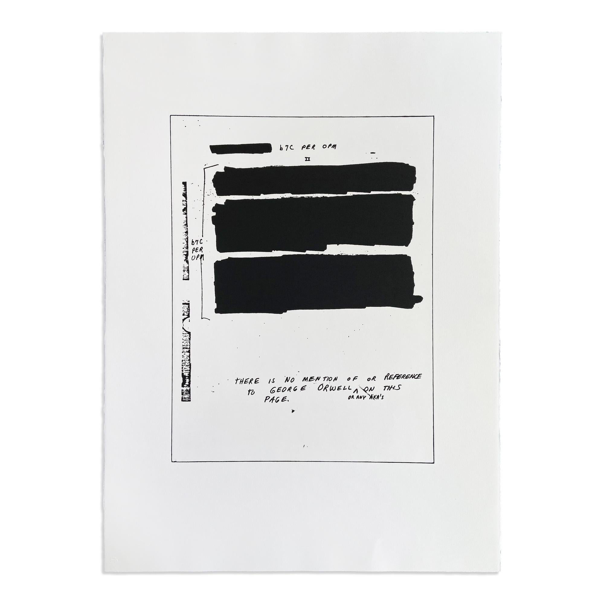 Jenny Holzer (American, b. 1950)
AKA, 2006
Medium: Set of five etchings, on Magnani Pescia paper (with title page, sheets loose, in original black silk-covered portfolio case)
Dimensions: 75.6 x 56.3 cm (29 3/4 x 22 1/8 in)
Edition of 40: