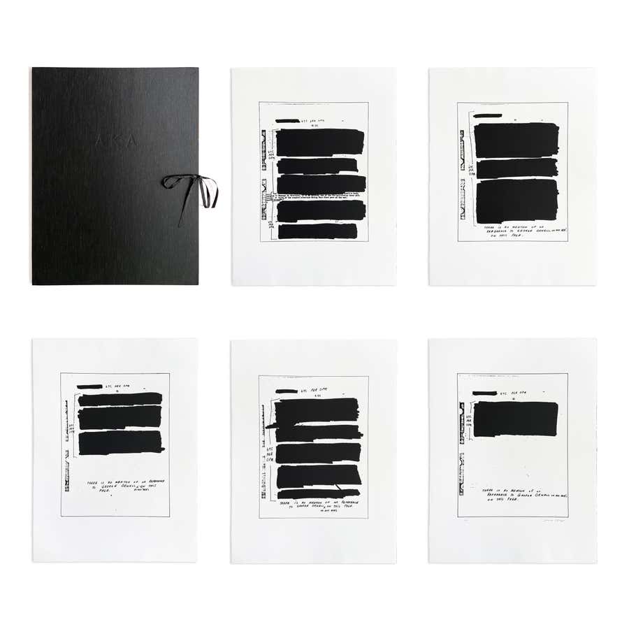 Jenny Holzer, AKA: Portfolio of 5 Etchings, Contemporary Art, Signed Print