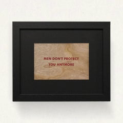 Los hombres ya no te protegen Truismo (enmarcado)