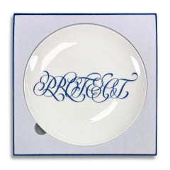 Protect, Glazed bone china plate, Contemporary Art