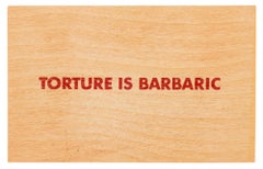 Torture Is Barbaric -- Print, Postcards, Text Art, Truisms by Jenny Holzer