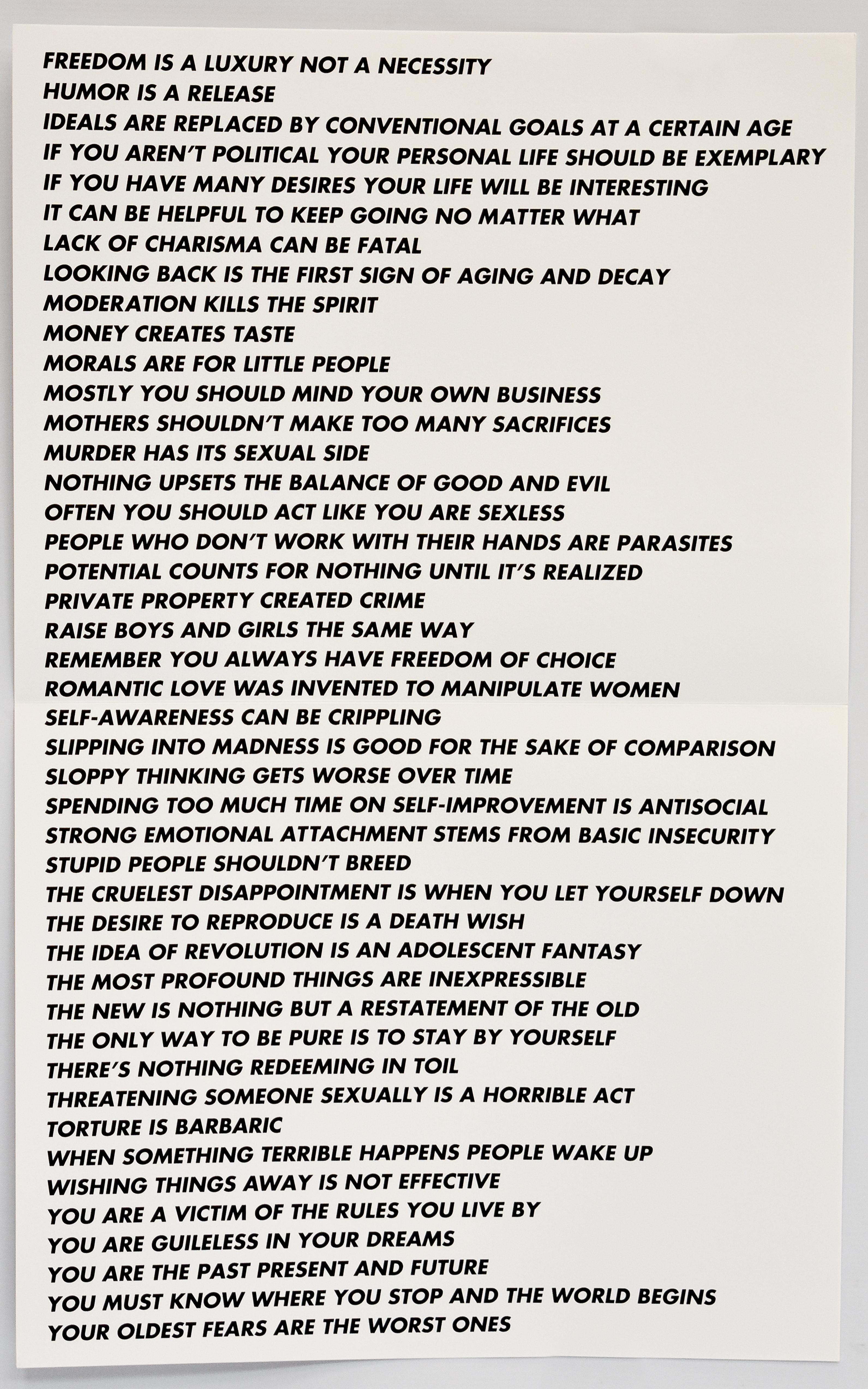 jenny holzer truisms print