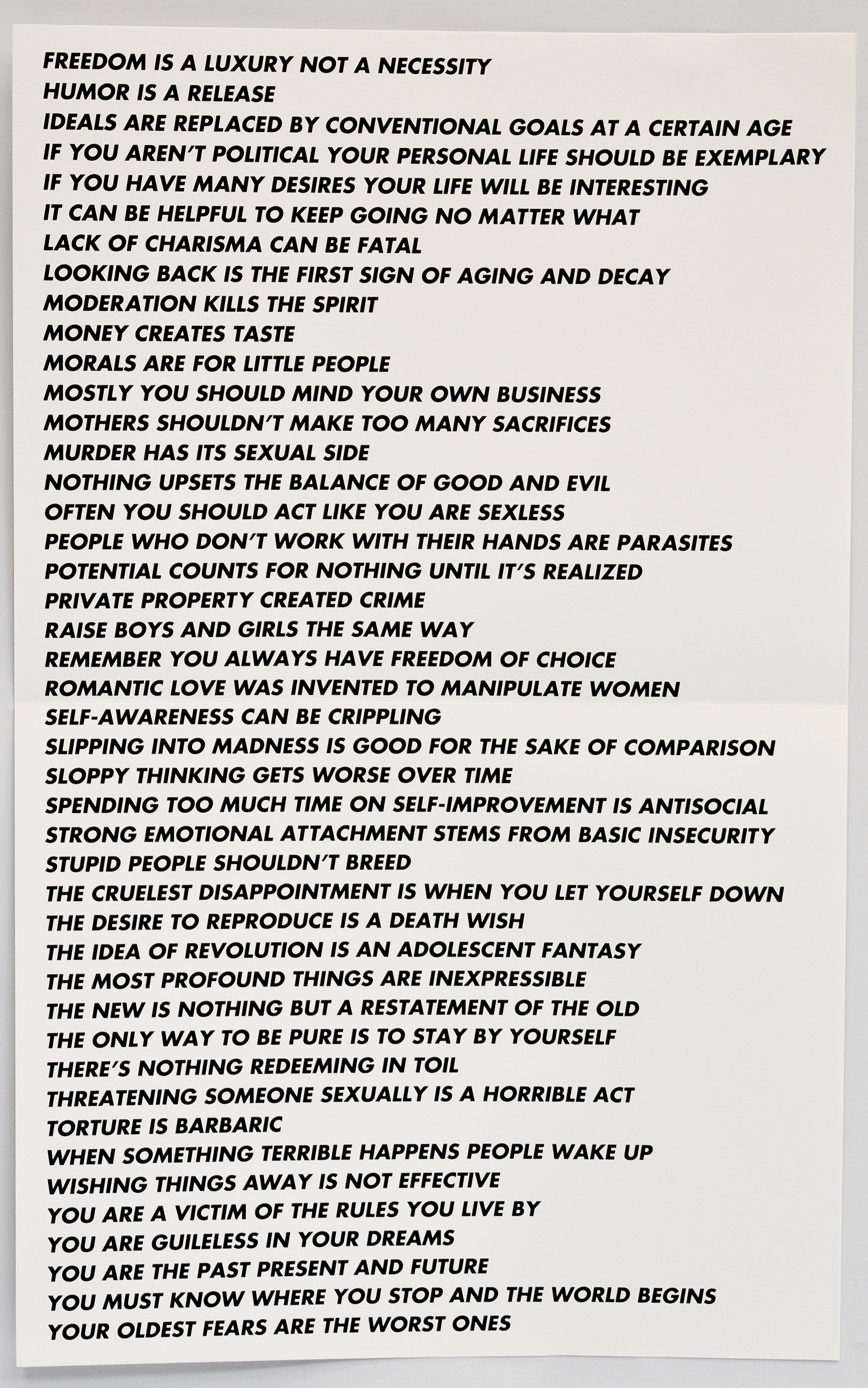 jenny holzer truisms poster