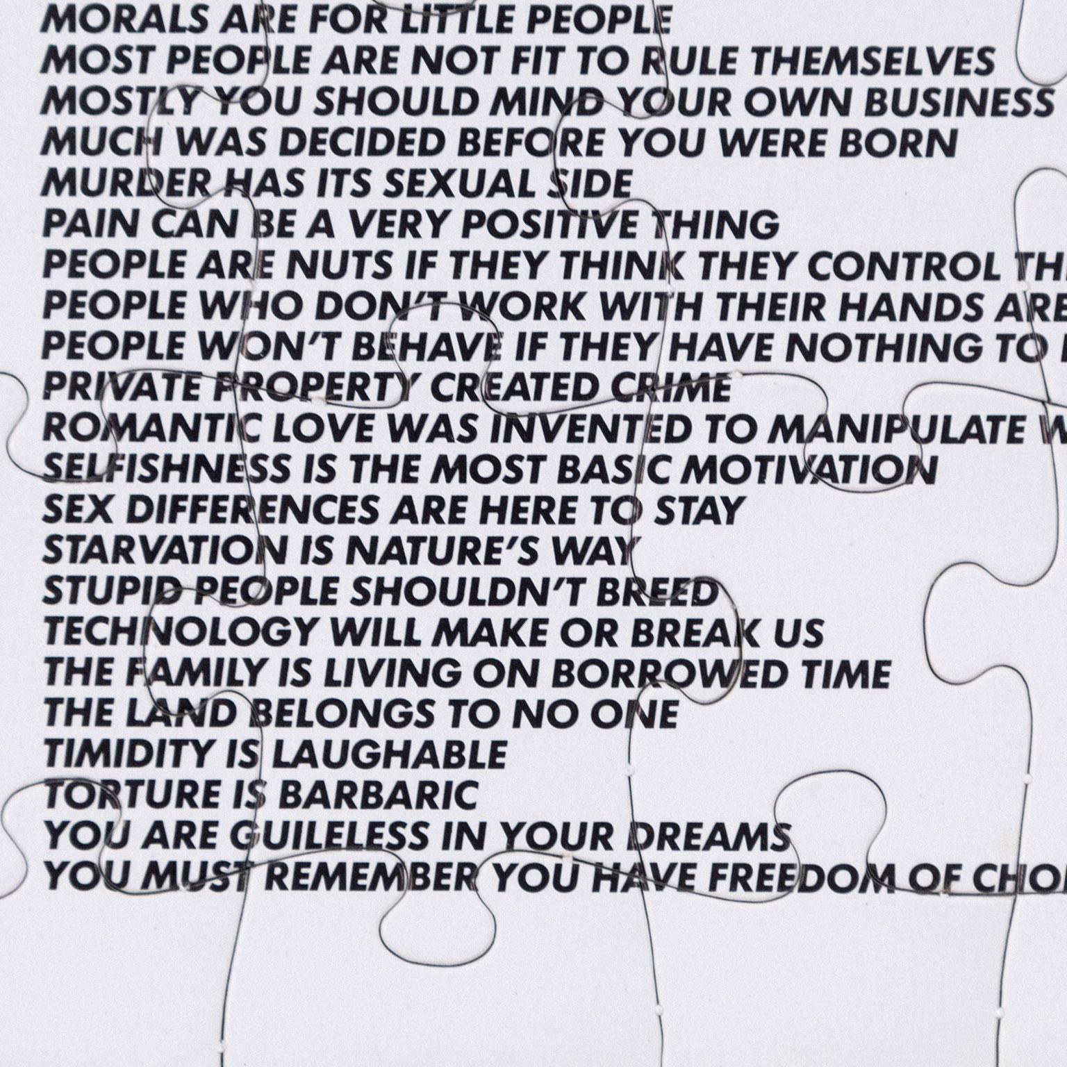 Truisms Puzzle - Contemporary Print by Jenny Holzer