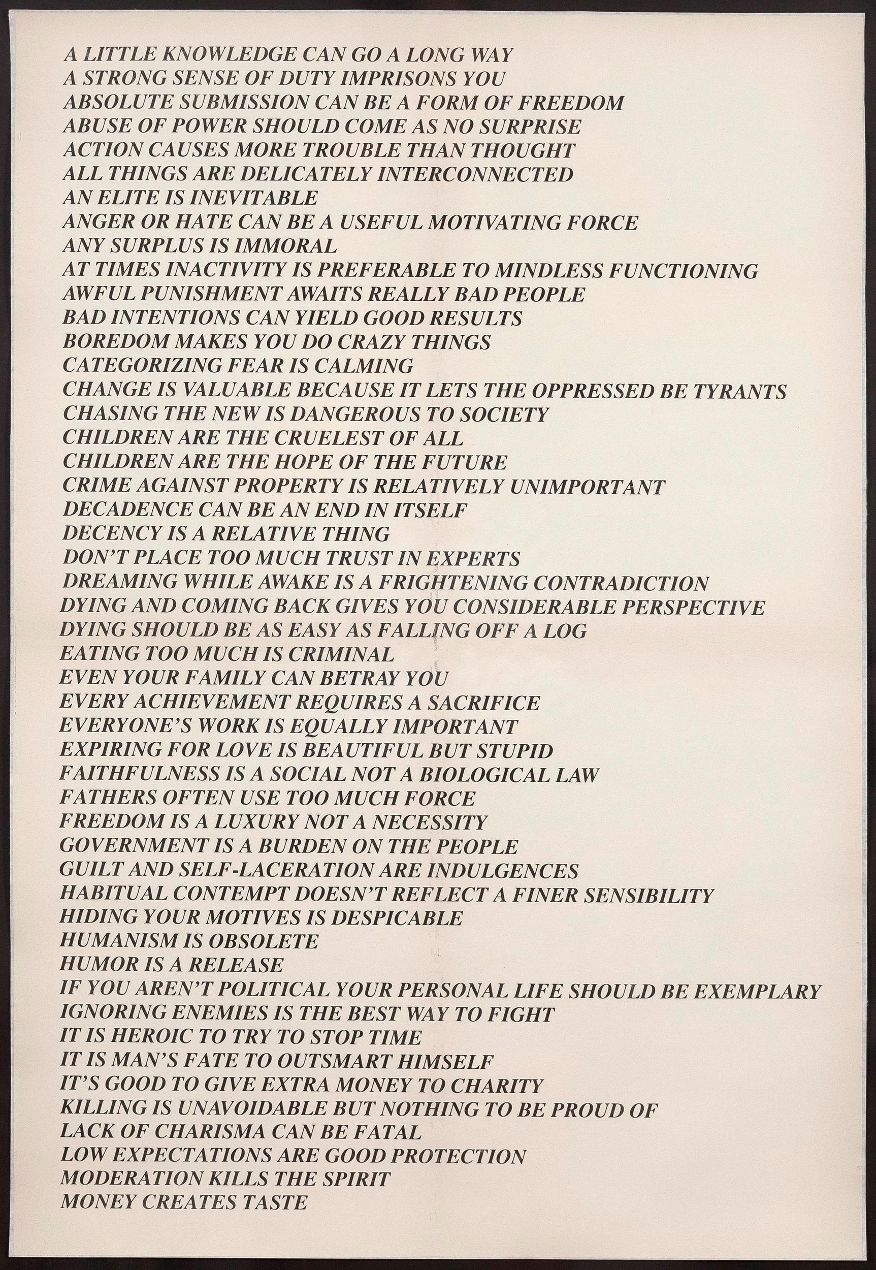 Truisms (Toronto) - Print by Jenny Holzer