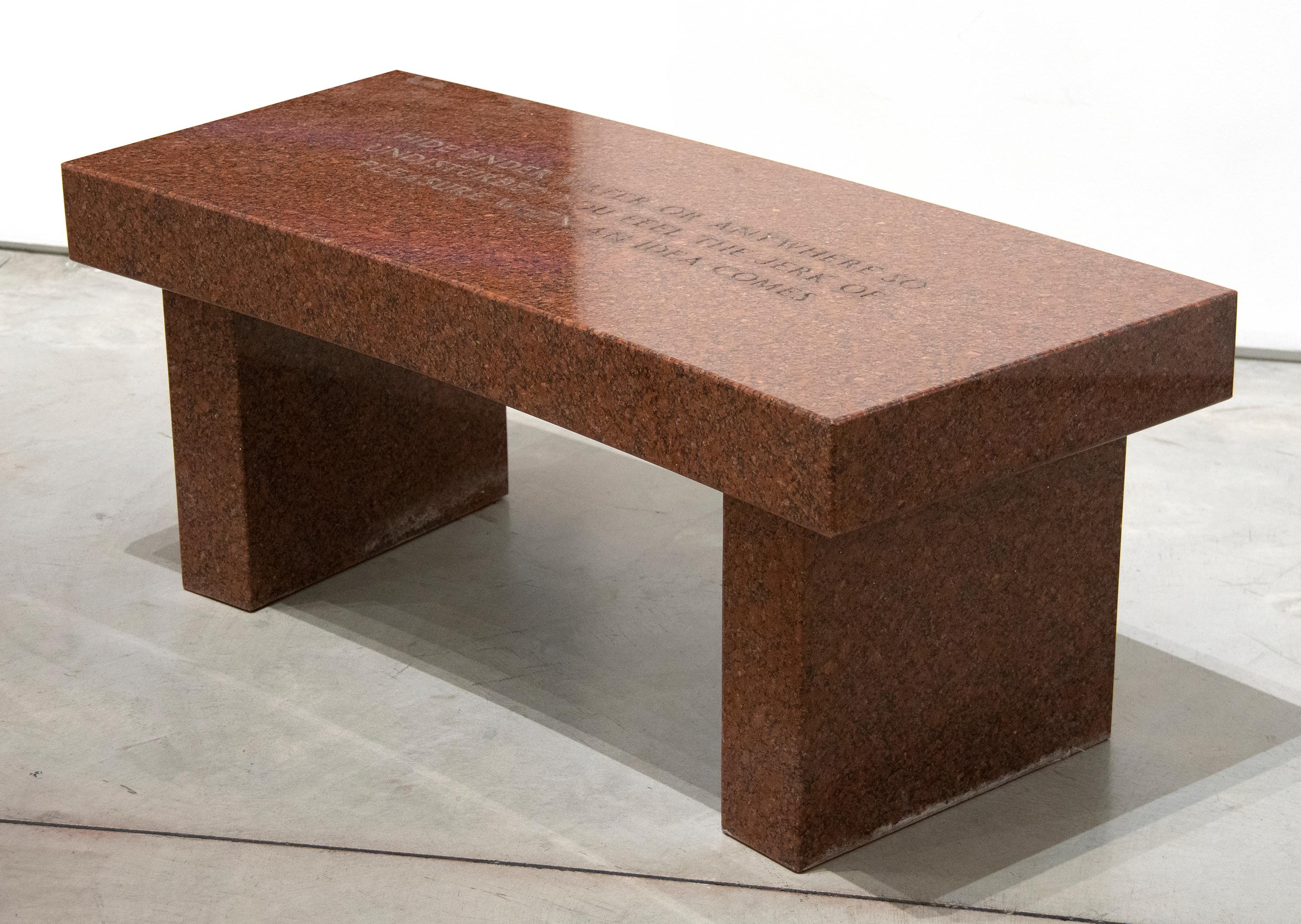 Jenny Holzer Abstract Sculpture - Survival: Hide under water…