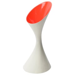 Jenny Keate “Lily” White with Red Table Lamp