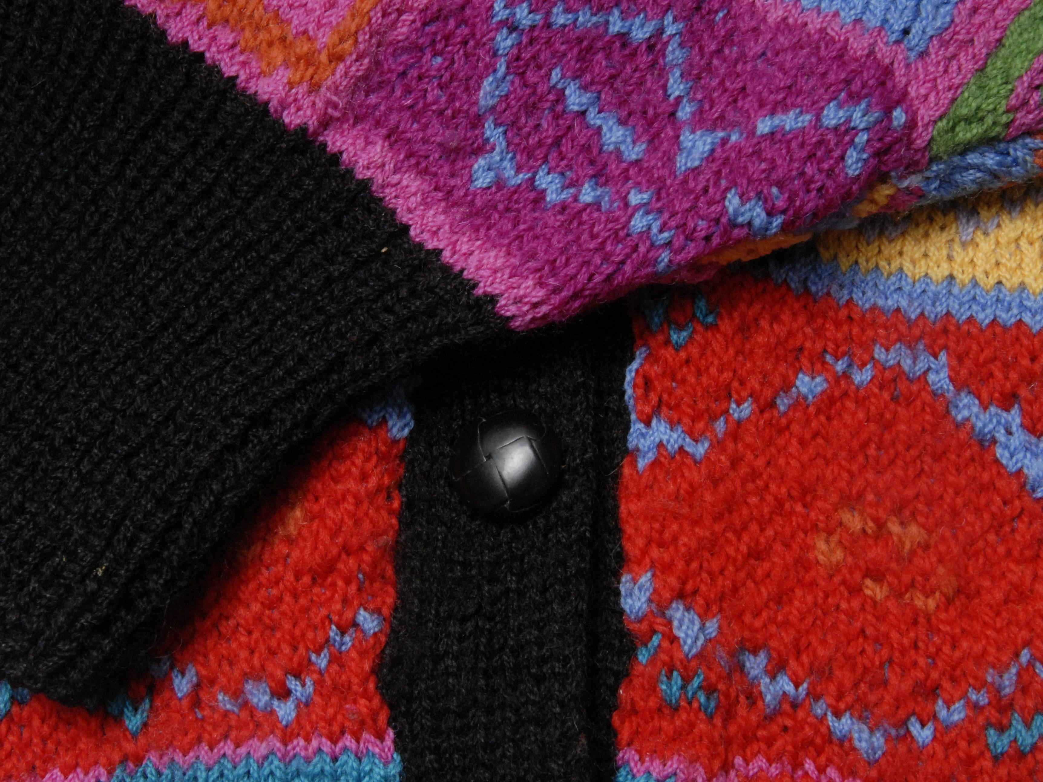 Australian Jenny Kee Hand Knitted Wool Cardigan, Australia, circa 1980 For Sale