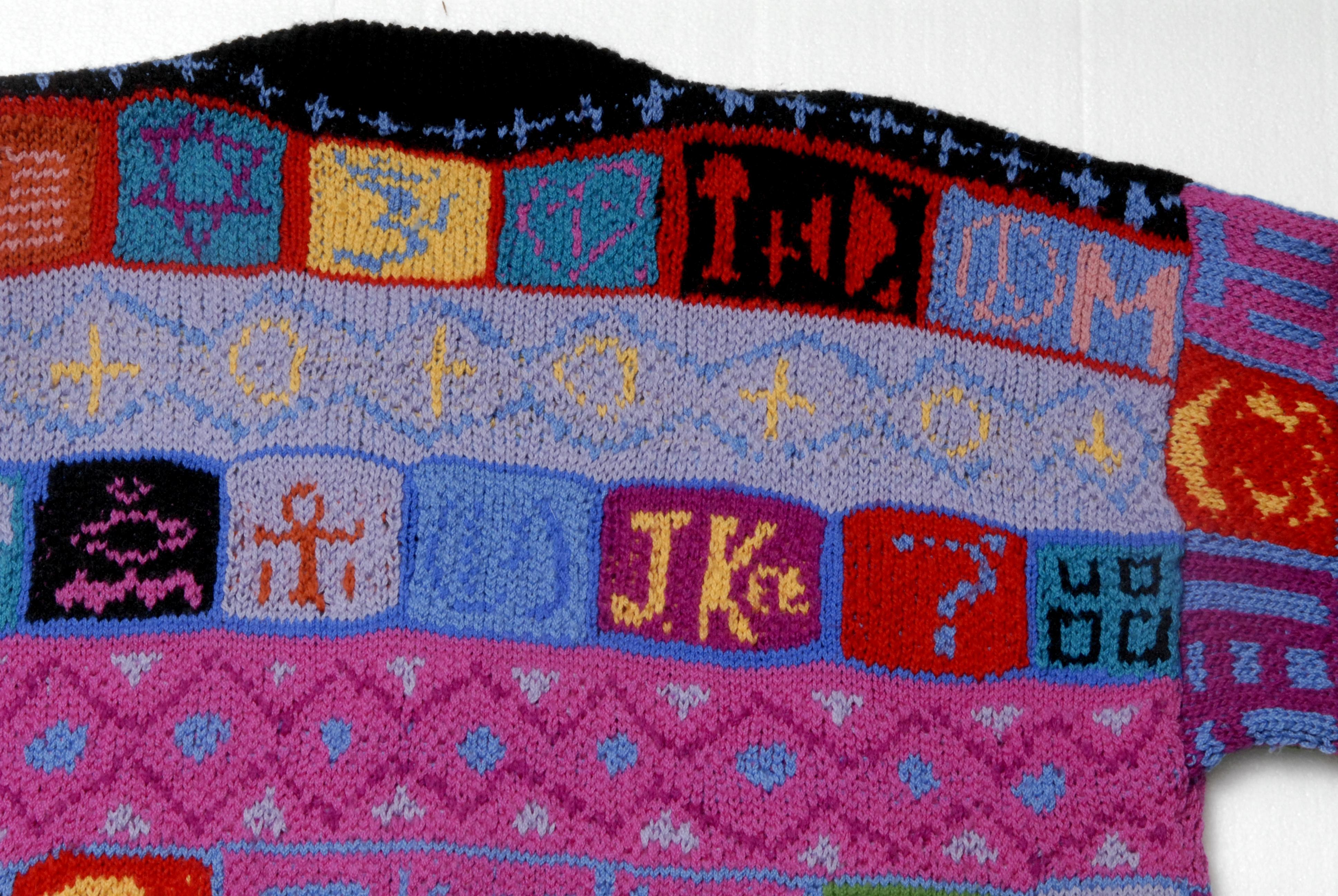 Jenny Kee Hand Knitted Wool Cardigan, Australia, circa 1980 In Excellent Condition For Sale In Pymble, NSW