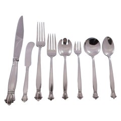 Juego de cubiertos de plata de ley Jenny Lind by Weidlich Servicio de cena de 100 piezas