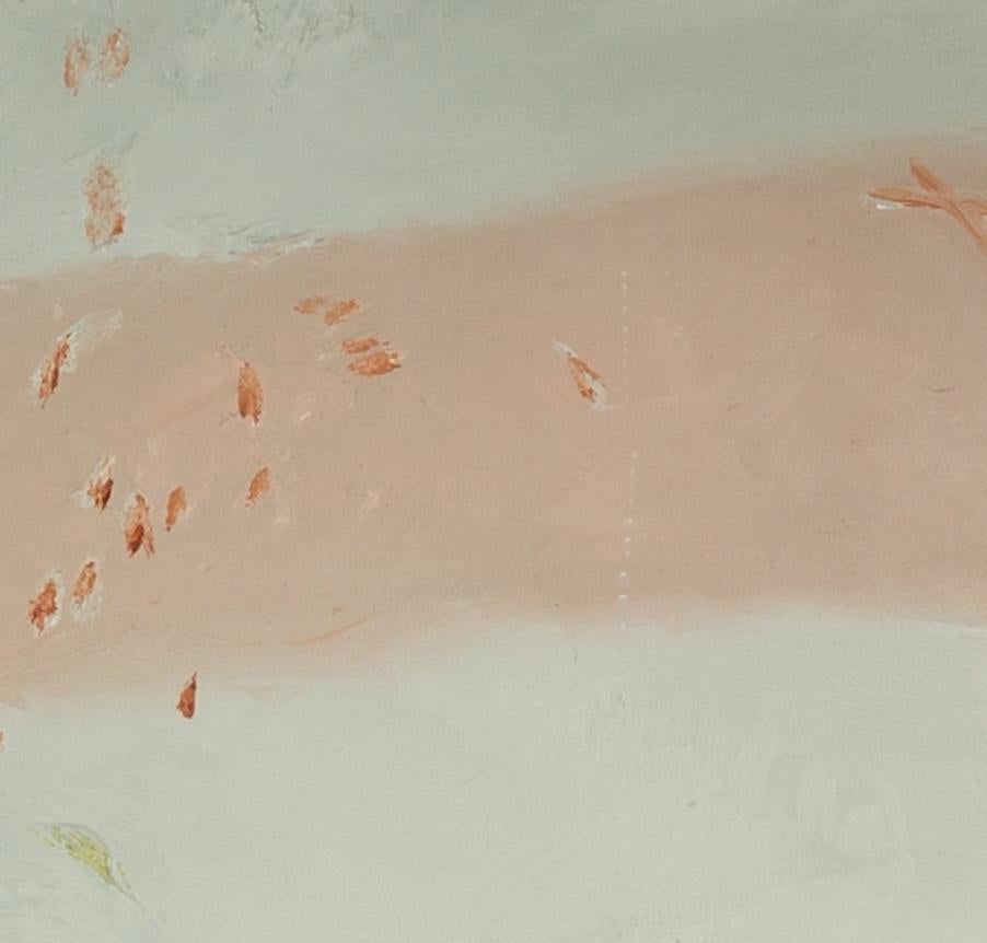 Ritmos Locos - Pintura Minimalista Abstracta Contemporánea Azul y Rosa en venta 3