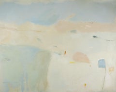 Remembering Days Spent Together - Abstract Oil Painting with Pink, Blue + Green