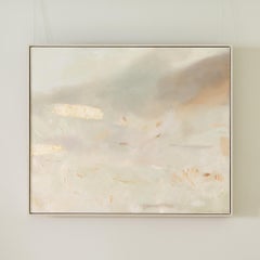 Step Inside My World - Contemporary Minimal Abstract Oil Painting with Collage