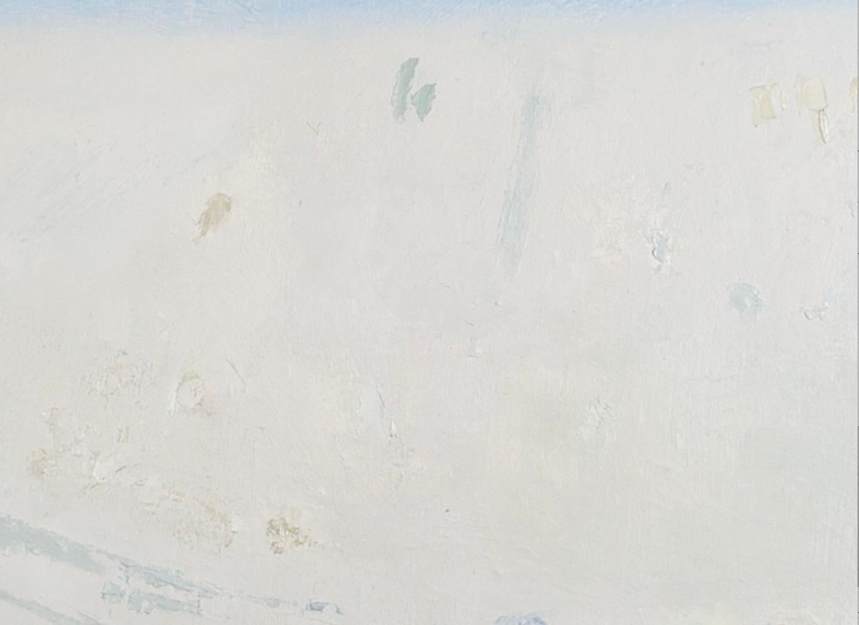 Il cielo incontra il mare, pittura astratta olio su tela, 2023 in vendita 4