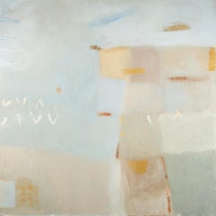 Jenny Lock - Thinking of you Always - Large Blue + White Abstract Oil Painting Thinking of you Always - Large Blue + White Abstract Oil Painting