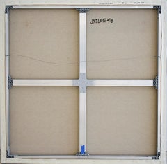 Up Close, Moving Back (Abstract Expressionist Oil Painting in Blue & Periwinkle)