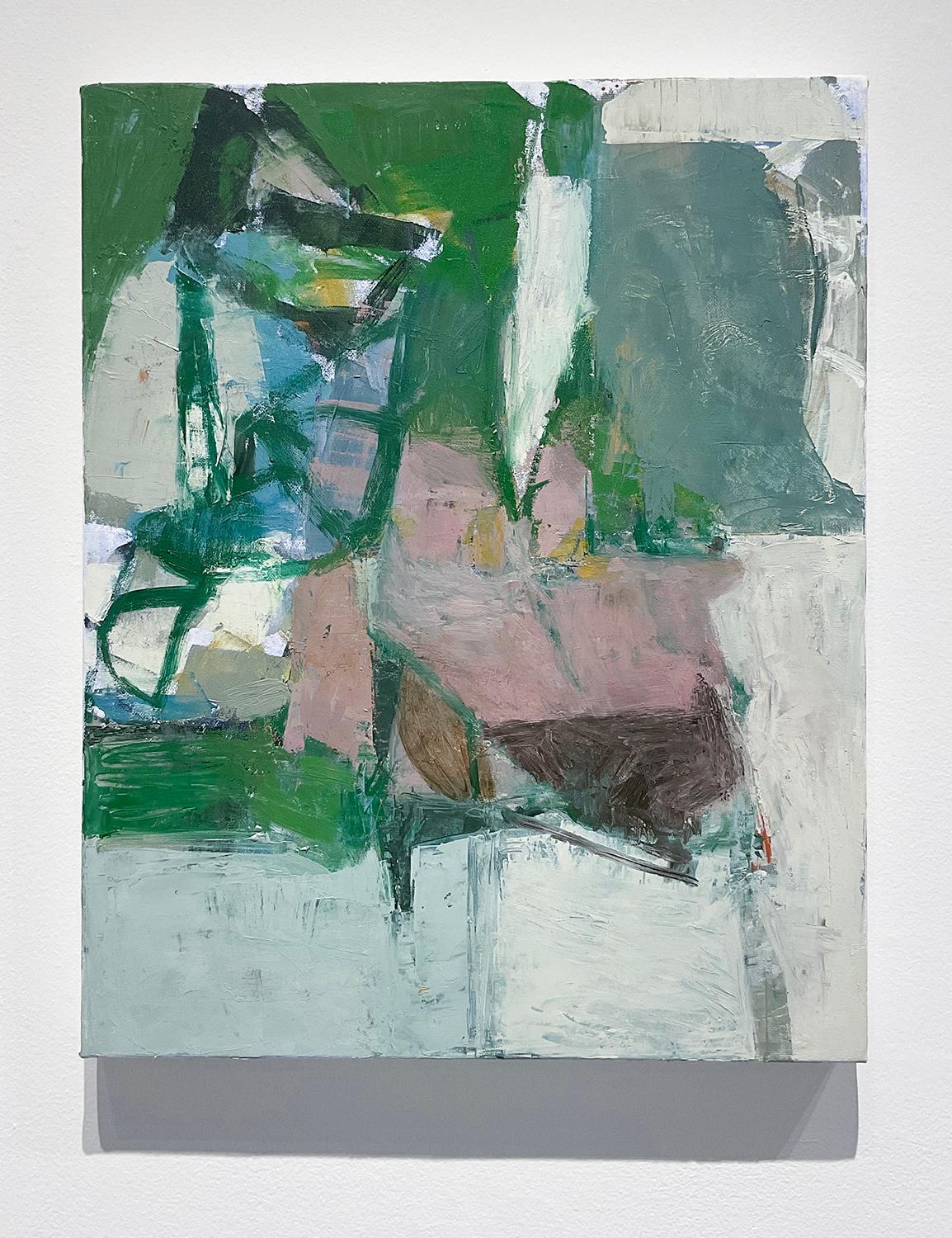 Was Do I Know of This Place 3 (Vertikales abstraktes expressionistisches Ölgemälde auf Leinwand)  (Abstrakter Expressionismus), Painting, von Jenny Nelson