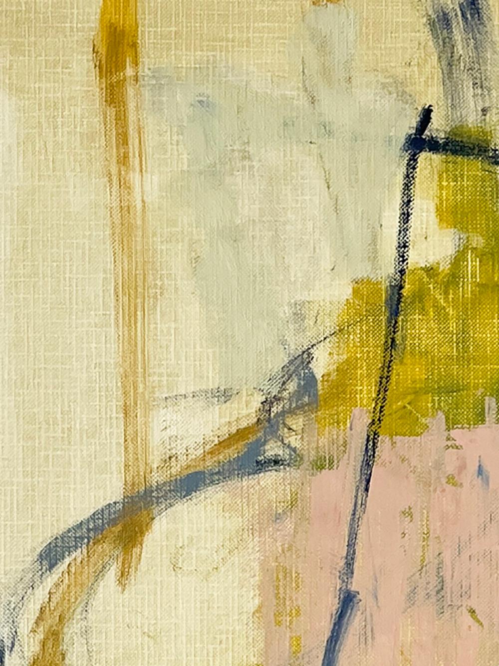 Estación de trabajo 16 (Pintura expresionista abstracta gestual sobre papel lienzo) en venta 2