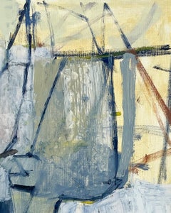 Workstation 17 (Vividly Colorful, Gestural Abstract Painting on Canvas Paper)