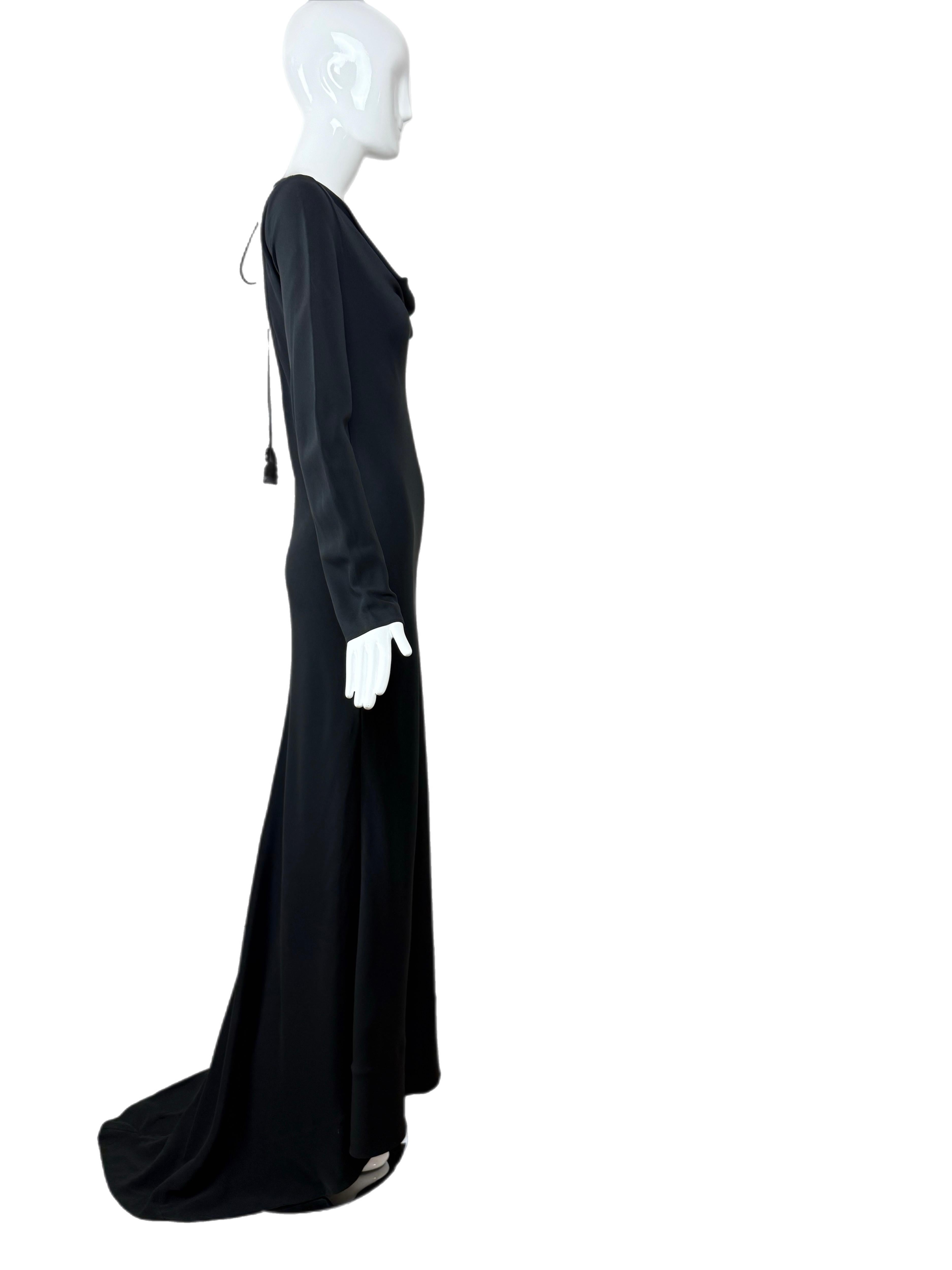 JENNY PACKHAM Vestido de noche vintage negro sin espalda años 90 Negro en venta