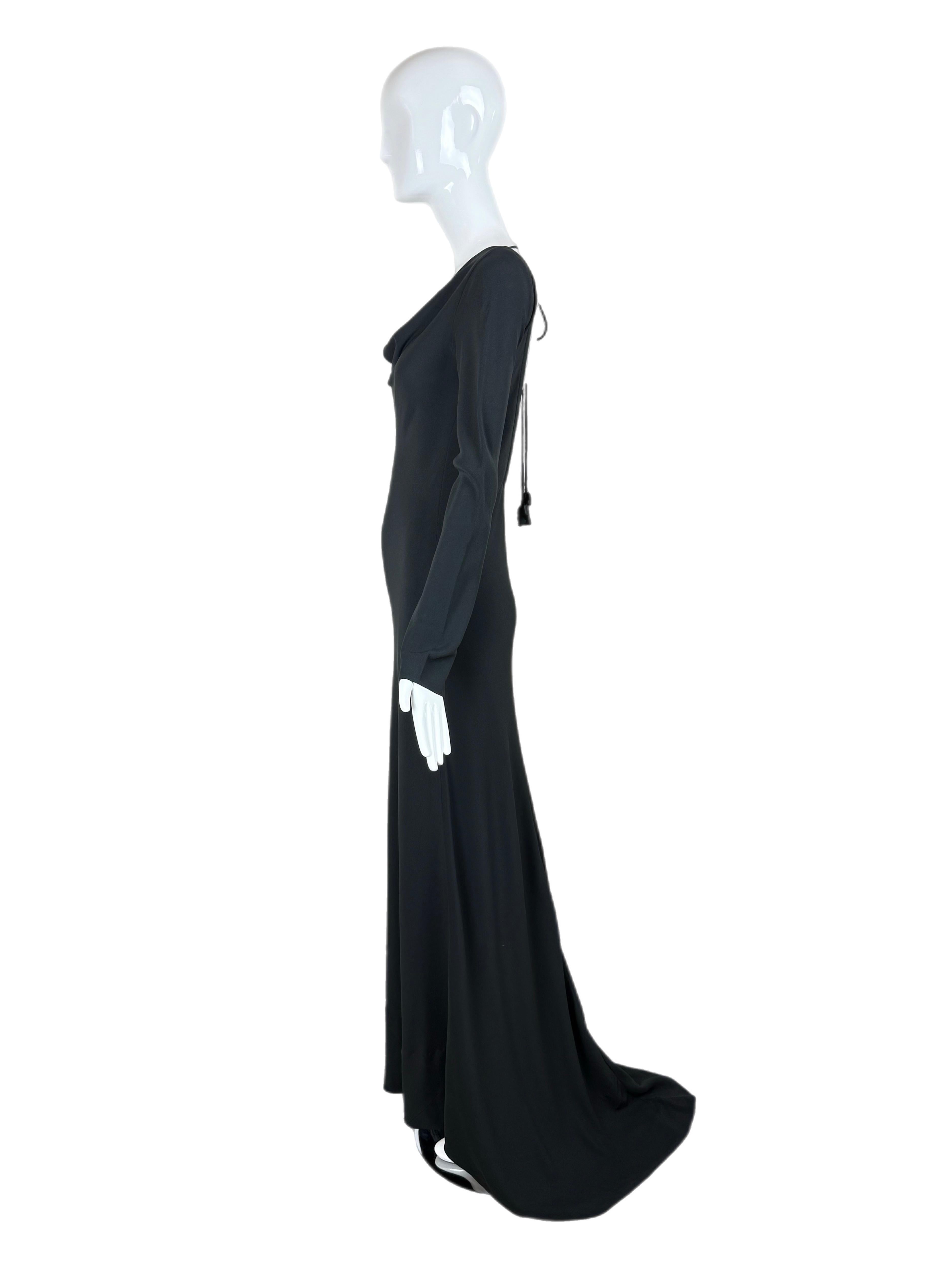 JENNY PACKHAM Vestido de noche vintage negro sin espalda años 90 en Bueno estado para la venta en Leonardo, NJ