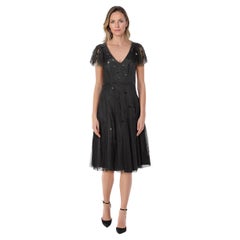 Jenny Packham Black Embellished Ballerina Tulle Dress Size XL