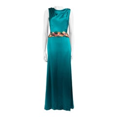 Jenny Packham Maxivestido azul con cuentas Talla L